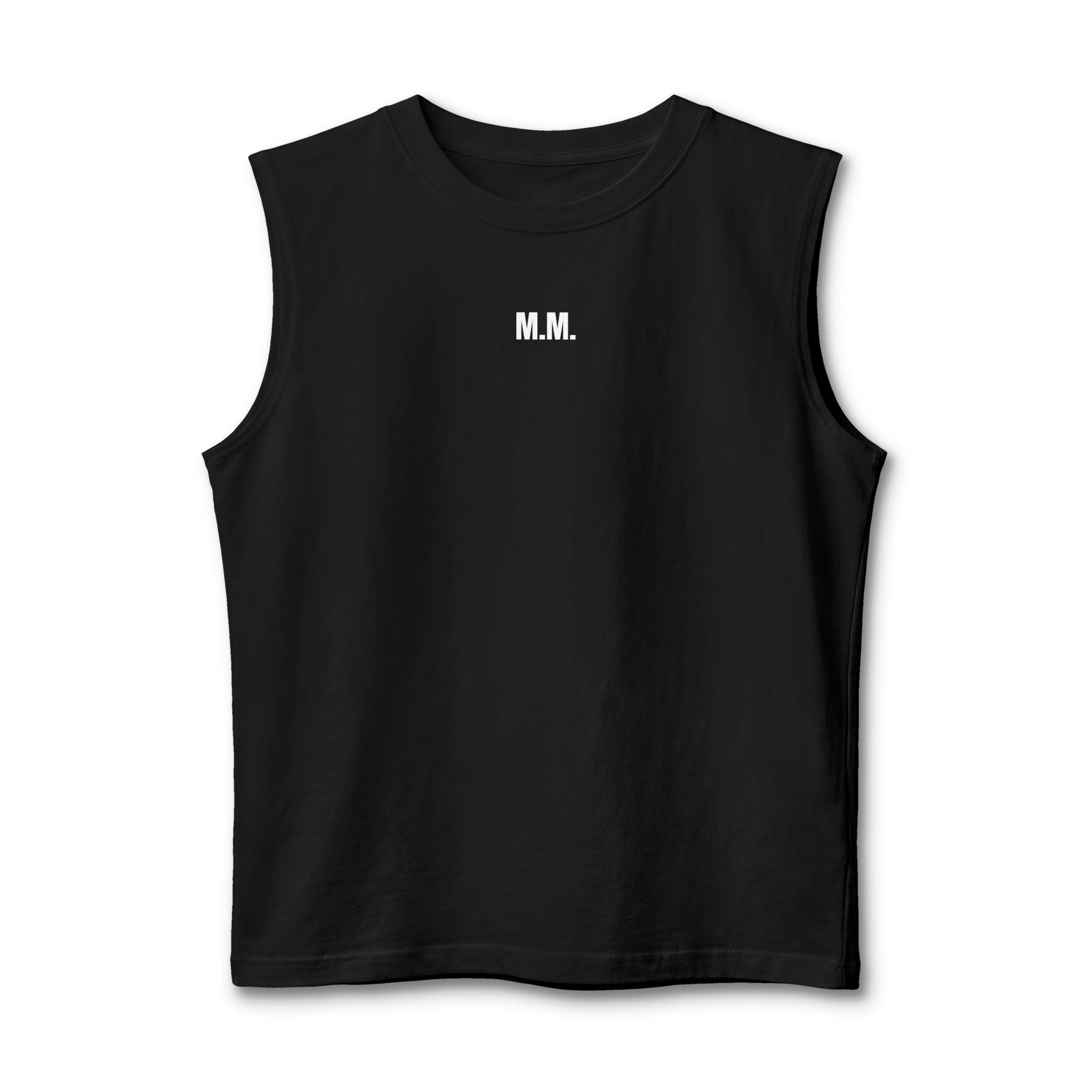 Earned vertical text Muscle Tank | M.M.