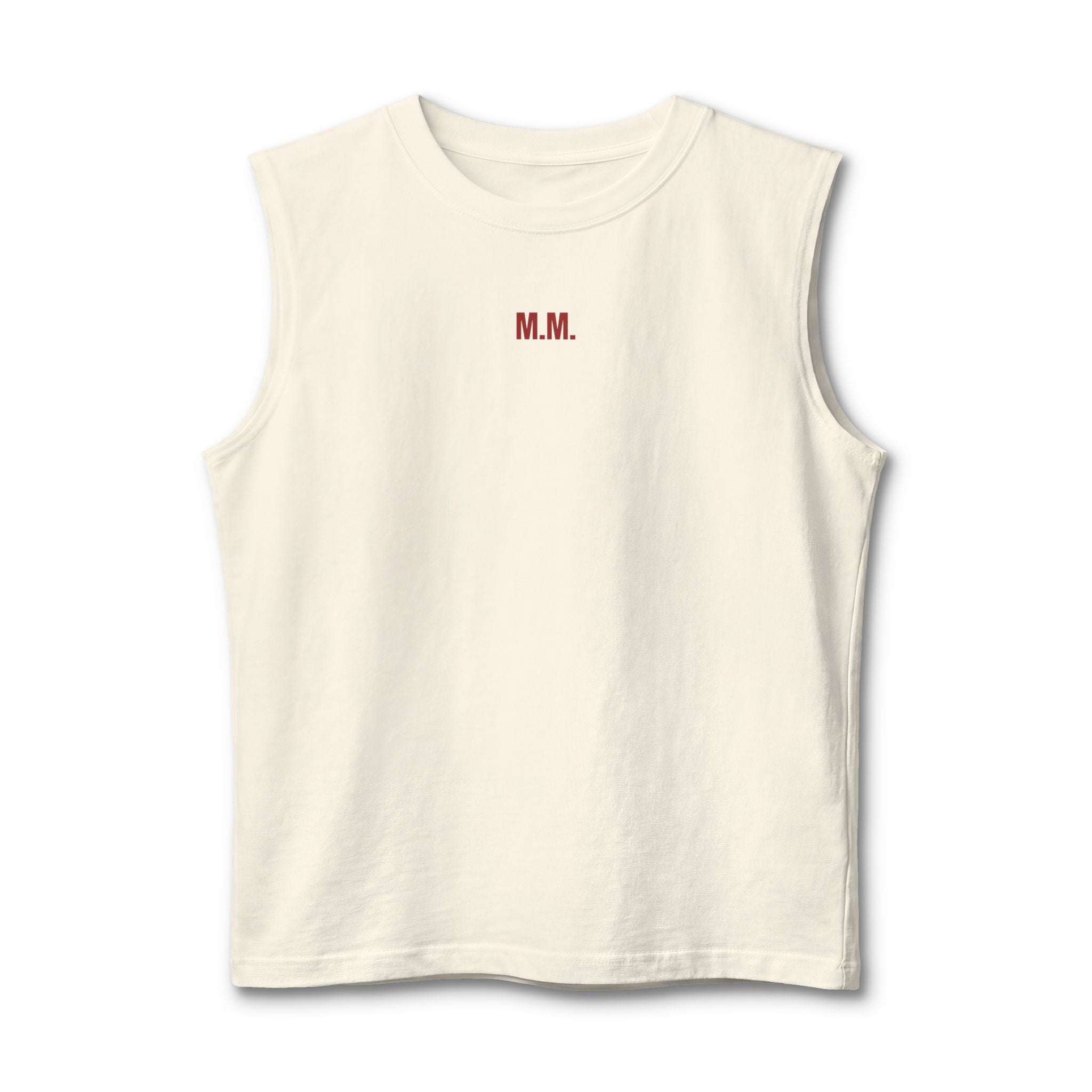 Earned vertical text Muscle Tank | M.M.